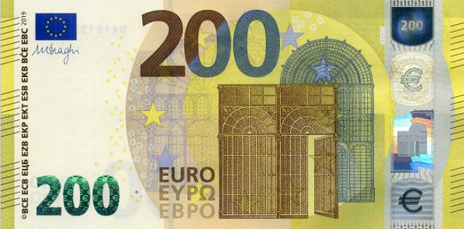 P25UA European Union 200 Euro Year 2019 (Draghi)